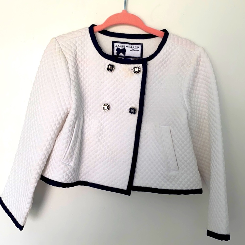 Janie and Jack size 2 white blazer like new